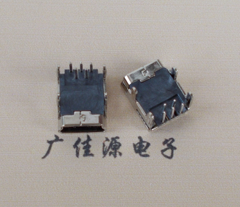 山东Mini usb 5p接口,迷你B型母座,四脚DIP插板,连接器