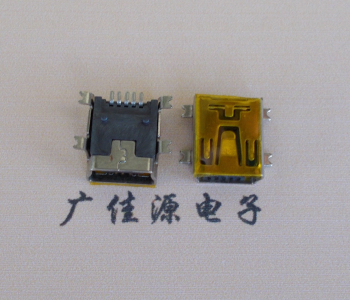 山东MINI USB 5P 接口 母座 全贴带麦拉 高9.6带0.9柱子