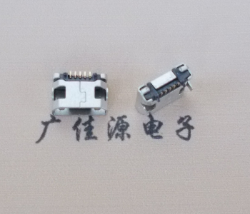 山东迈克小型 USB连接器 平口5p插座 有柱带焊盘