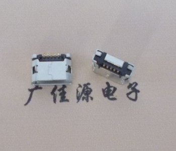 山东MICRO USB接口 90度卧式母座 插板有柱直边