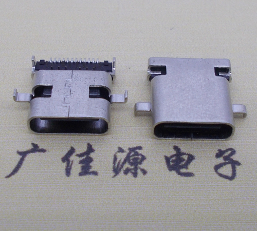 山东卧式type-c24p母座沉板1.1mm前插后贴连接器