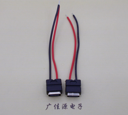 山东type c2p防水母座焊线式带线注塑成型带接线端子/不带接线端子充电连接器