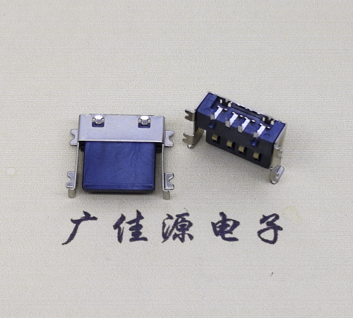 山东薄胶芯母座 USB2.0卧式贴板A母10.0短体尺寸