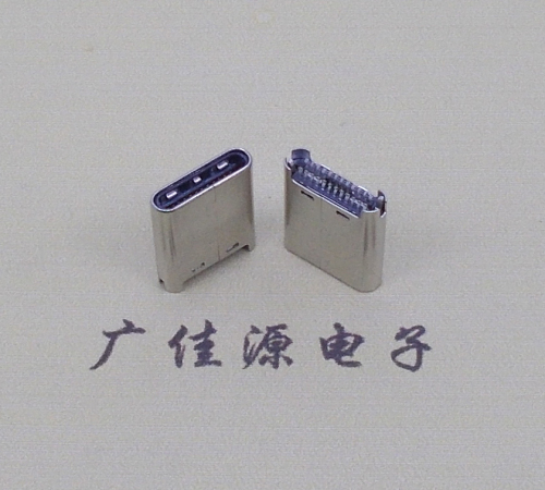 山东TYPE-C公头24P夹0.7mm厚度PCB板 外壳铆压和拉伸两种款式 可高数据传输和快速充电音频等功能